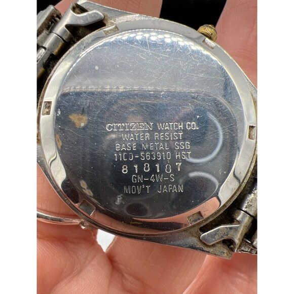 Citizen Quartz Two-Tone Mens Watch GN-4W-S 818187 Water Resist Day/Date Stainles - Picture 4 of 5